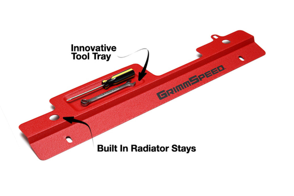 GrimmSpeed Radiator Shroud w/Tool Tray - Red