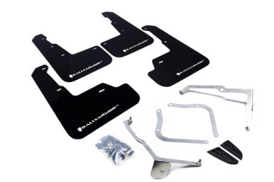 Rally Armor 15-21 Subaru WRX/STI Black UR Mud Flap w/White Logo - MF32-UR-BLK/WH