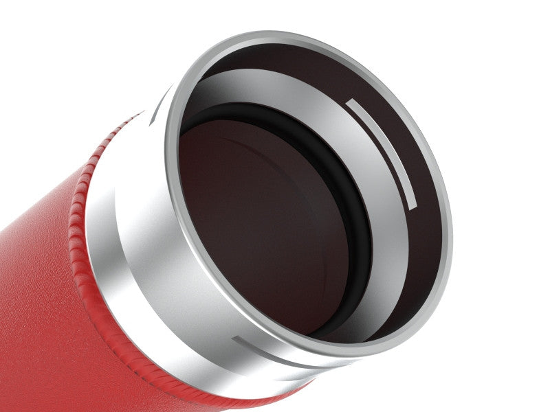 aFe BladeRunner 2-1/2 IN Aluminum Hot Charge Pipe Red 22-23 Subaru WRX - Close-up 2
