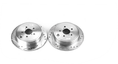 Power Stop Evolution Drilled & Slotted Rear Rotors For 2008-14 Subaru WRX, 13-16 BRZ - Pair - JBR1365XPR