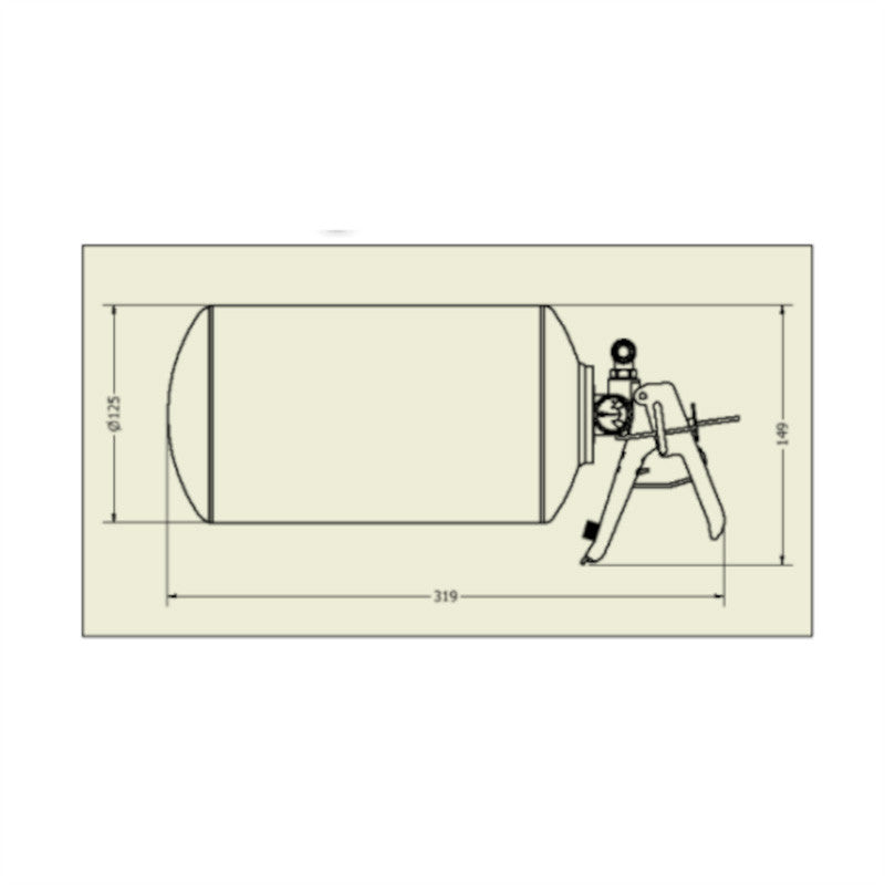 Lifeline Zero 360 FIA 3.0kg Novec 1230 Size
