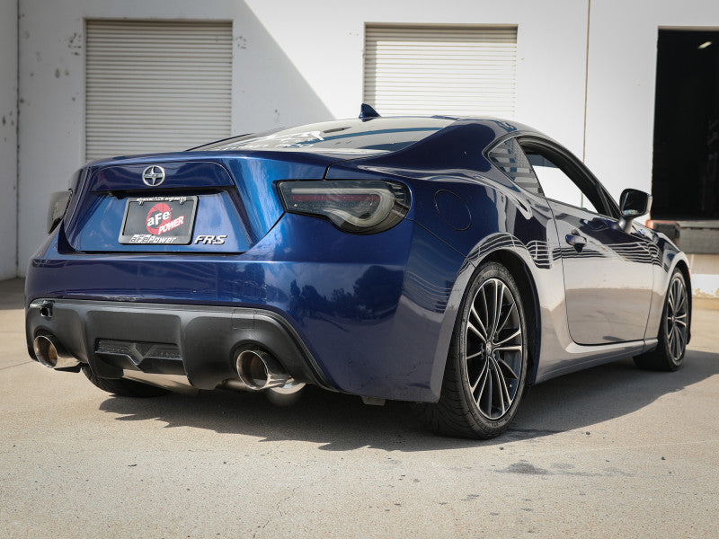 aFe Takeda 2.5in 304 Stainless Steel Cat-Back Exhaust for 2013+ Subaru BRZ/2012+ Toyota 86/GR86- 49-36023-1P - Mounted