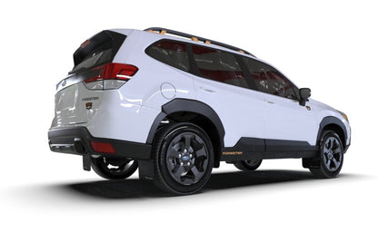 Rally Armor 22-24 Subaru Forester (Incl. Wilderness) Black UR Mud Flap w/Grey Logo - MF82-UR-BLK/GRY - Installed 3