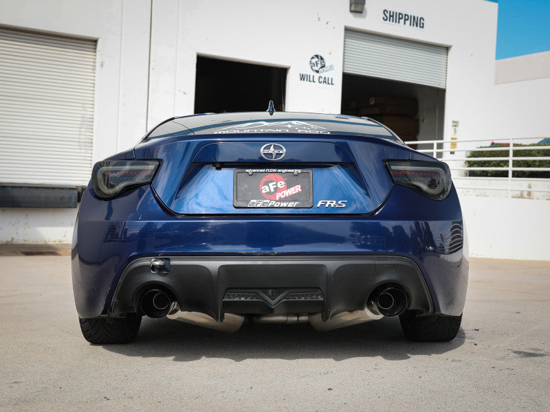 aFe Takeda 2-1/2" 304 Stainless Steel Cat-Back Exhaust System w/ Black Dual Tips Exhaust for 2013+ Subaru BRZ/86/GR86/FR-S - 49-36023-B - Mounted 2