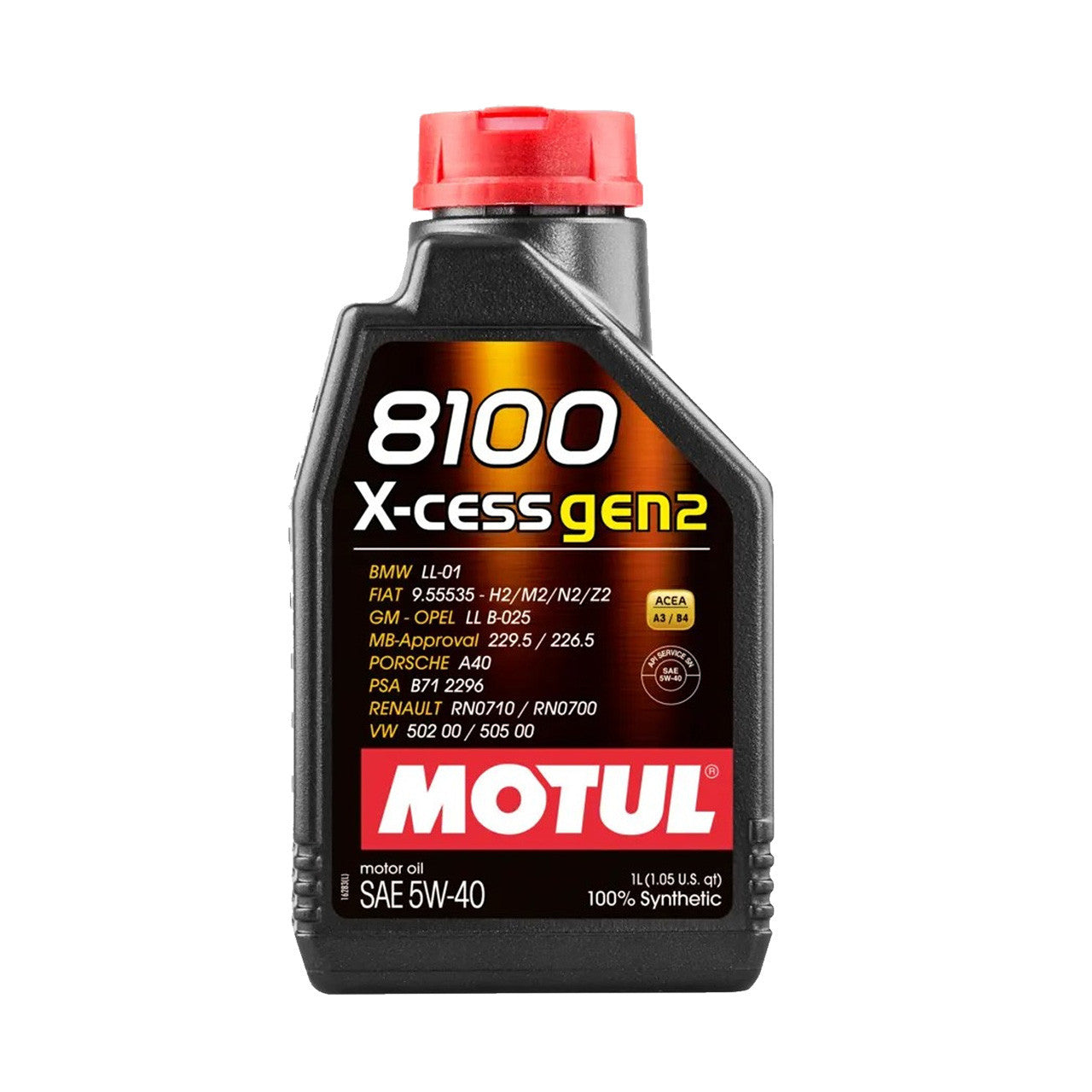Motul 1L Synthetic Engine Oil 8100 5W40 X-CESS GEN2