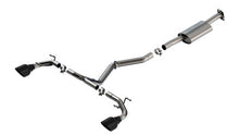 Borla 22-23 Subaru BRZ/Toyota GR86 2.4L RWD AT/MT S-Type Catback Exhaust - Black Chrome Tips - 140909BC