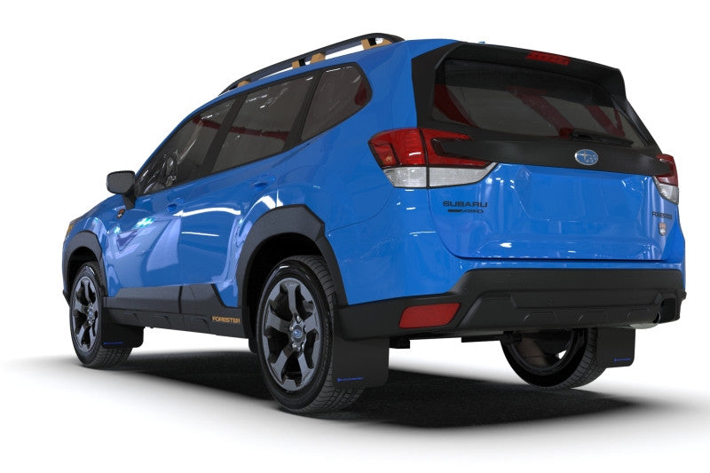 Rally Armor 22-24 Subaru Forester (Incl. Wilderness) Black UR Mud Flap w/Red Logo - MF82-UR-BLK/RD - Installed 3