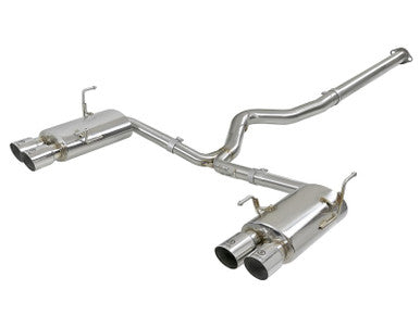 aFe Takeda 3 IN to 2-1/4 IN 304 Stainless Steel Cat-Back Exhaust System For 2015-21 Subaru WRX/WRX STI - Polished Tips - 49-36801-P