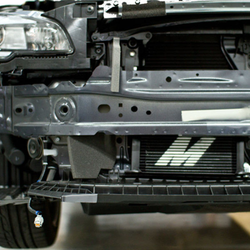 Mishimoto Non-Thermostatic Oil Cooler Kit For 2015-21 Subaru WRX - Silver - MMOC-WRX-15 - Install Close-up