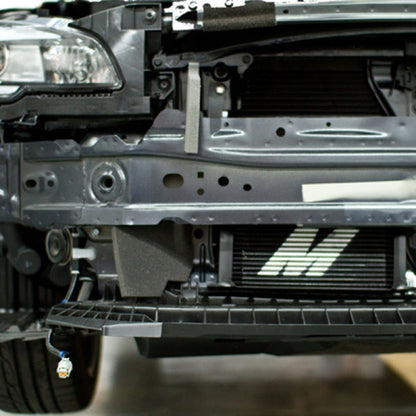 Mishimoto Non-Thermostatic Oil Cooler Kit For 2015-21 Subaru WRX - Silver - MMOC-WRX-15 - Install Close-up
