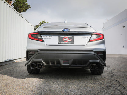 aFe POWER Takeda 3in to 2-1/2in 304 SS Cat-Back Exhaust w/ Black Tips 22-23 Subaru WRX H4-2.4L (t) - 49-36809-B - Installed