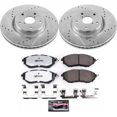 Power Stop Z26 Street Warrior Front Brake Kit For 2015-21 Subaru WRX - K4603-26