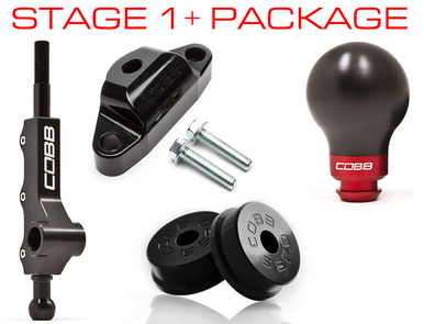 COBB 5MT Stage 1+ Drivetrain Package w/Wide Barrel Shifter For 2002-07 Subaru WRX -White w/ Race Red - 212X01P-W-RD