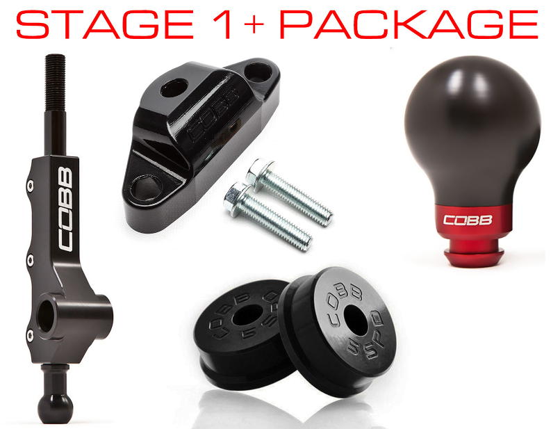 Cobb Stage 1+ Drivetrain Package w/ Wide Barrel Shifter - Stealth Black