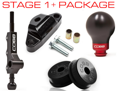 COBB 5MT Stage 1+ Drivetrain Package w/Tall Shifter For 2002-07 Subaru WRX - Stealth Black - 212X11P-BK