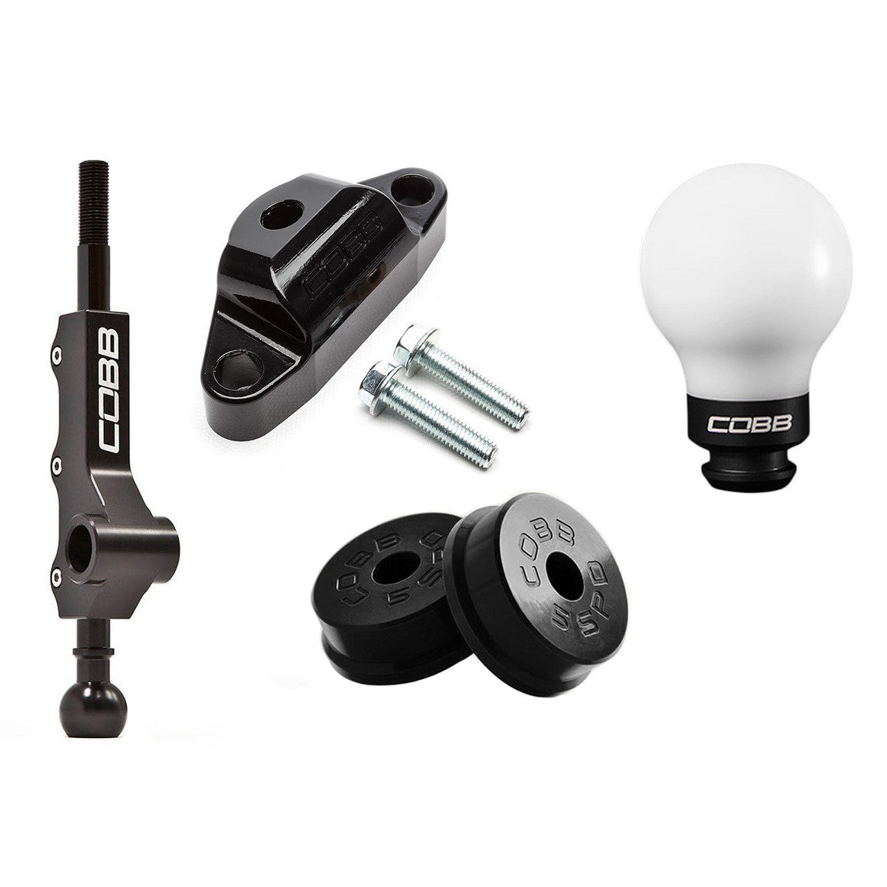 COBB Stage 1+ Drivetrain Package w/ White/Black Shift Knob For 2008-14 Subaru WRX, 06-08 FXT, 05-09 LGT/OBXT