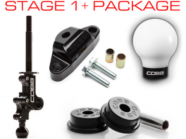 COBB 6MT Stage 1+ Drivetrain Package For 2004-21 Subaru STI - White w/ Race Red - 215X01P-W-RD