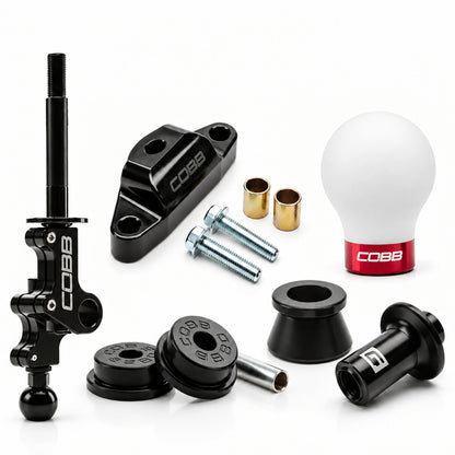COBB Stage 2+ Drivetrain Package w/Weighted White Knob + Stealth Black Lockout For 2004-21 Subaru STI
