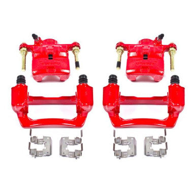 Power Stop Rear Red Calipers w/Brackets For 2008-21 Subaru WRX - Pair - S3424