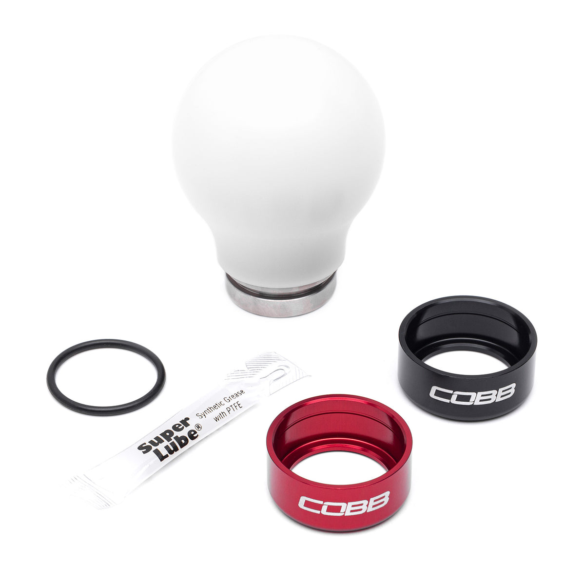 COBB Stage 1+ Drivetrain Package w/ Weighted White Shift Knob For 2007-09 Subaru Legacy GT - Shift Knob  Layout