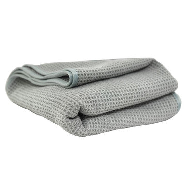 Chemical Guys Waffle Weave Gray Matter Microfiber Drying Towel - 36in x 25in - Case of 12 - MIC_781_01