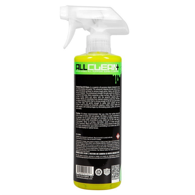Chemical Guys All Clean+ Citrus Base All Purpose Cleaner - 16oz- Information Label
