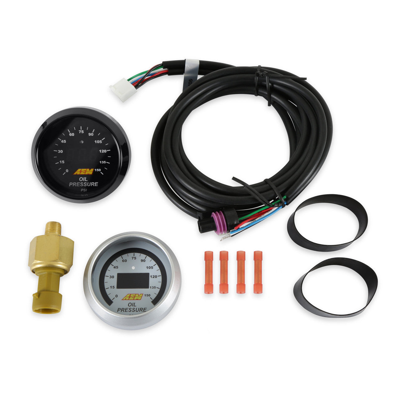 AEM Digital Display Oil Pressure Gauge - Kit