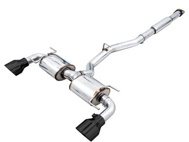 AWE Tuning Touring Edition Exhaust for 2013+ Subaru BRZ / GR86 / 86 / FR-S - Diamond Black Tips - 3015-33486