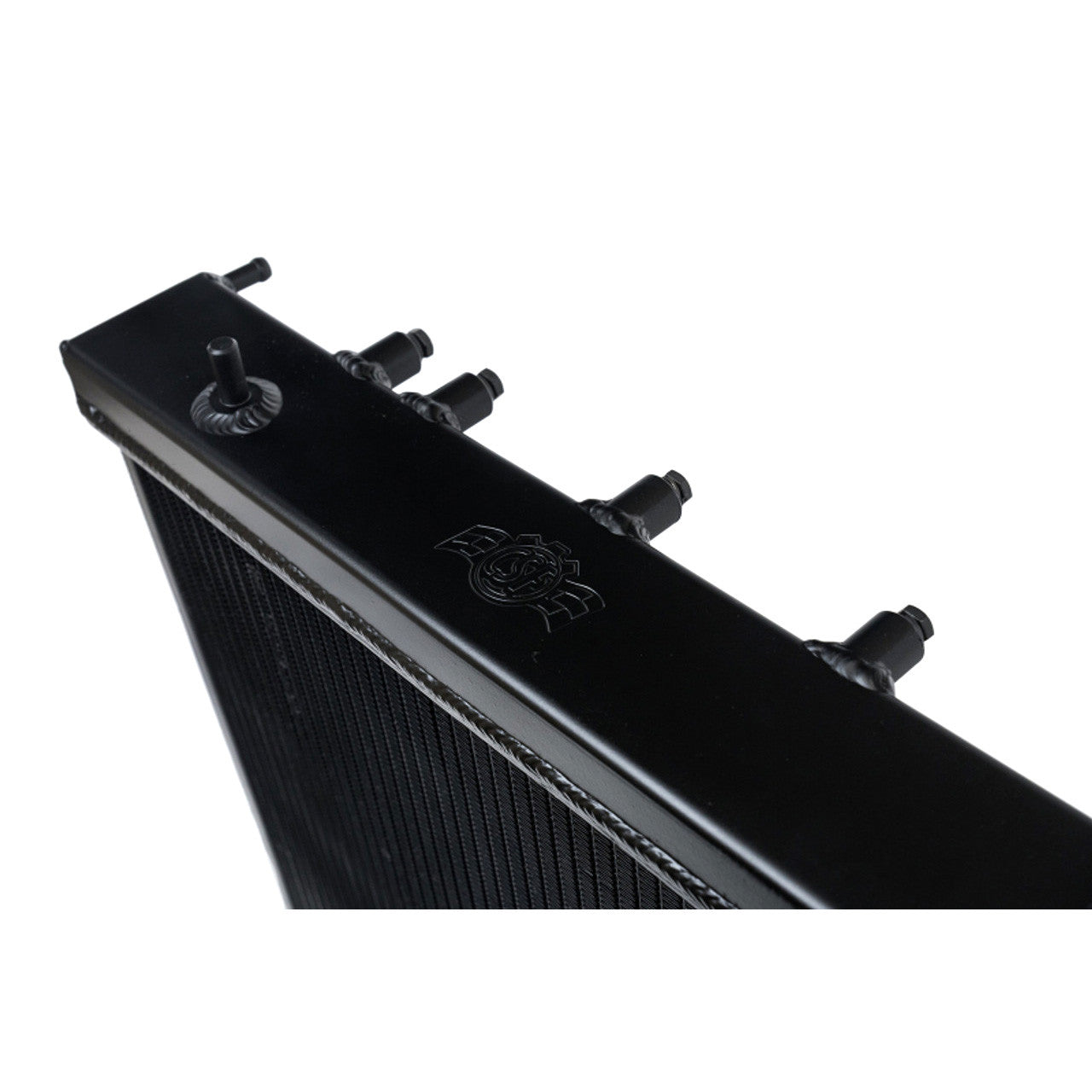 CSF 02-07 Subaru WRX/STI Radiator - Black Finish - Angle 1