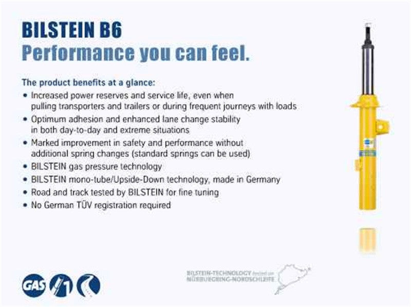Bilstein B6 13-14 Subaru Outback Front Right Monotube Shock Absorber - 22-278562 - Specs