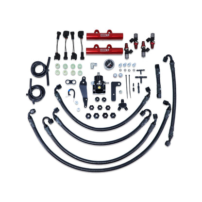 IAG PTFE Fuel System Kit w/ ID Injectors, Aeromotive FPR, IAG Fuel Rails for 08-14 WRX, 08-21 STI