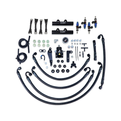 IAG PTFE Fuel System Kit w/ FIC Injectors, Aeromotive FPR, IAG Fuel Rails for 08-14 WRX, 08-21 STI