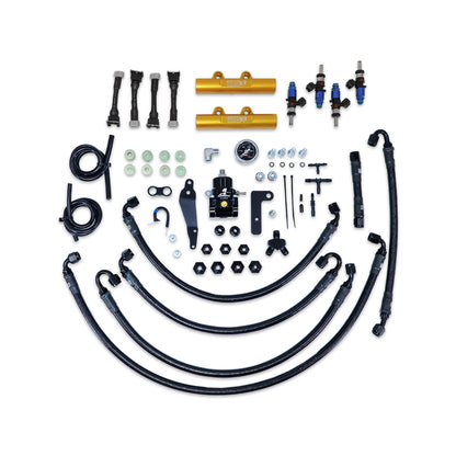 IAG PTFE Fuel System Kit w/ FIC Injectors, Aeromotive FPR, IAG Fuel Rails for 08-14 WRX, 08-21 STI