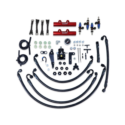 IAG PTFE Fuel System Kit w/ FIC Injectors, Aeromotive FPR, IAG Fuel Rails for 08-14 WRX, 08-21 STI