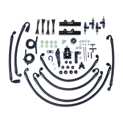 IAG PTFE Flex Fuel System Kit w/ FIC Injectors, Aeromotive FPR, IAG Fuel Rails for 08-14 WRX, 08-21 STI