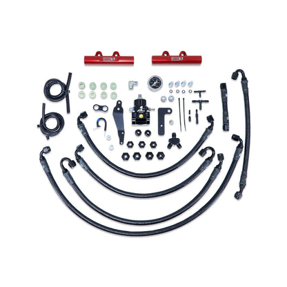 IAG PTFE Fuel System Kit w/ Aeromotive FPR, IAG Fuel Rails for 08-14 WRX, 08-21 STI