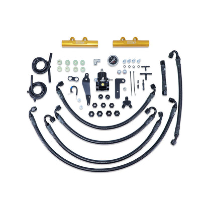 IAG PTFE Fuel System Kit w/ Aeromotive FPR, IAG Fuel Rails for 08-14 WRX, 08-21 STI