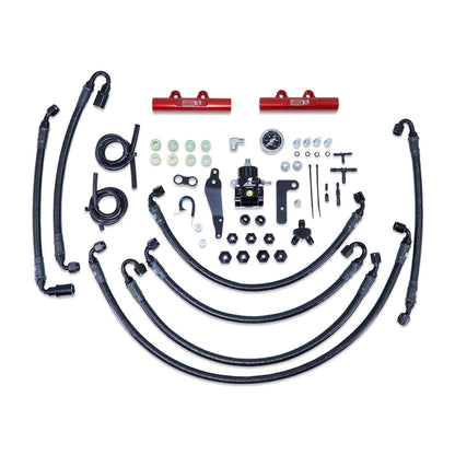 IAG PTFE Flex Fuel System Kit w/ Aeromotive FPR, IAG Fuel Rails for 08-14 WRX, 08-21 STI