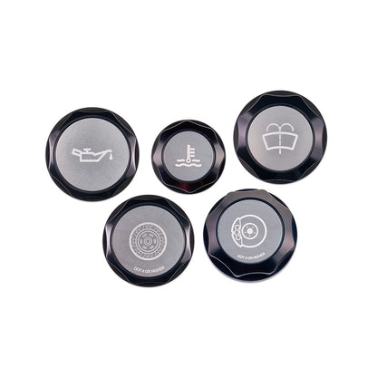 IAG Revolve Engine Bay Dress-Up Cap Kit for 13-24 BRZ - Includes Oil, Brake, Clutch, Coolant & Washer Caps