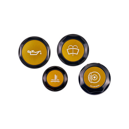 IAG Revolve Engine Bay Dress-Up Cap Kit for 22-26 WRX - Includes Oil, Brake, Coolant & Washer Caps