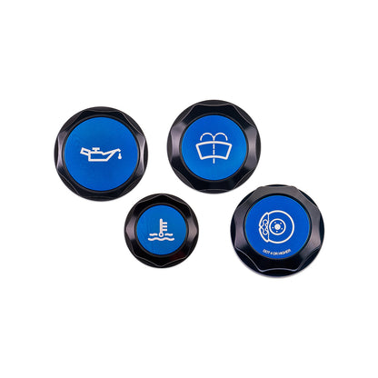 IAG Revolve Engine Bay Dress-Up Cap Kit for 22-26 WRX - Includes Oil, Brake, Coolant & Washer Caps