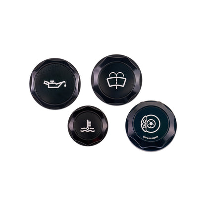 IAG Revolve Engine Bay Dress-Up Cap Kit for 22-26 WRX - Includes Oil, Brake, Coolant & Washer Caps