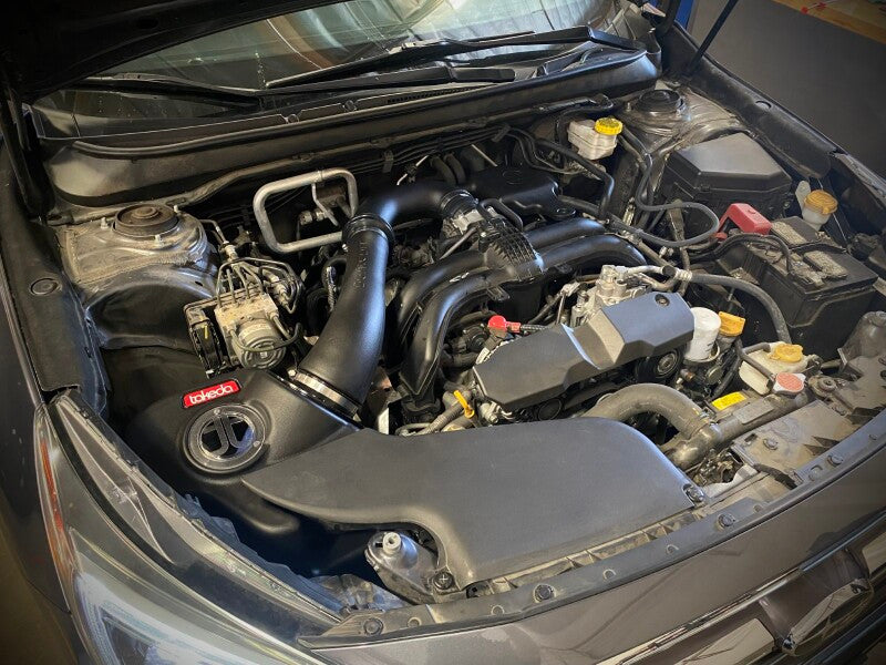 aFe Takeda Momentum Cold Air Intake System w/ Pro 5R Filter For 2015-19 Subaru Outback - 56-70039R - Mounted