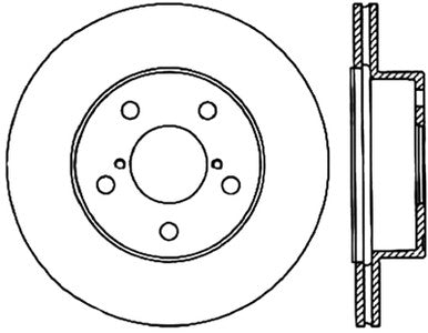 StopTech 05-07 Subaru Impreza WRX/STi Slotted & Drilled Left Rear Rotor - 127.47023L