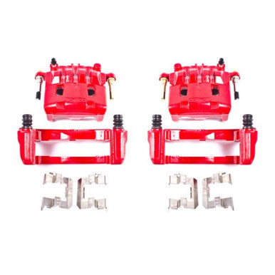 Power Stop Front Red Calipers w/Brackets For 2011-14 Subaru WRX - Pair - S2682A