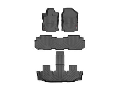 WeatherTech FloorLiner Complete Set For 2019+ Subaru Ascent - Black- 441475-1-2-3