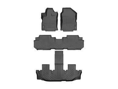 WeatherTech FloorLiner Complete Set For 2019+ Subaru Ascent w/ Bucket Seats - Black- 441475-1-4-3