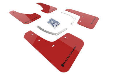 Rally Armor 18-26 Subaru Ascent Red UR Mud Flap w/Black Logo - MF49-UR-RD/BLK