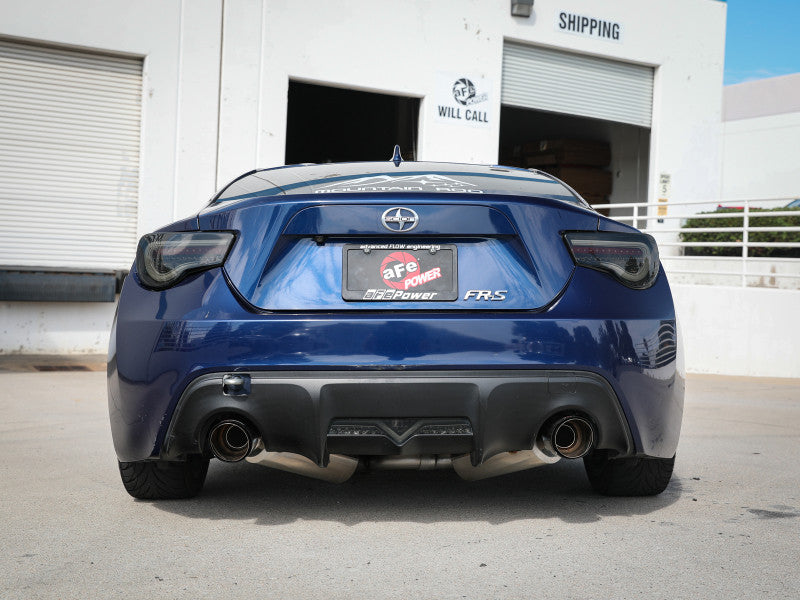 aFe Takeda 2-1/2" 304 Stainless Steel Cat-Back Exhaust System w/ Carbon Fiber Dual Tips for 2013+ Subaru BRZ/86/GR86/FR-S - 49-36023-C - Mounted 2