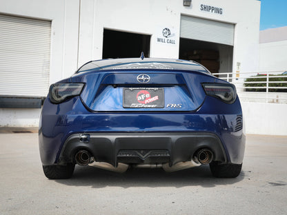 aFe Takeda 2-1/2" 304 Stainless Steel Cat-Back Exhaust System w/ Carbon Fiber Dual Tips for 2013+ Subaru BRZ/86/GR86/FR-S - 49-36023-C - Mounted 2